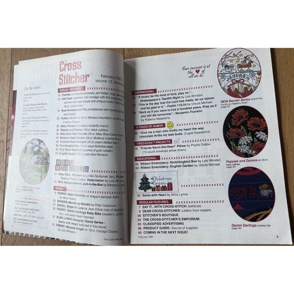 The Cross Stitcher Angel of Love Design Works February 1997  Magazine - Picture 3 of 9